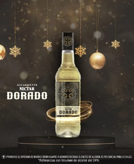 Foto en fondo negro de Nectar Dorado x 700ml