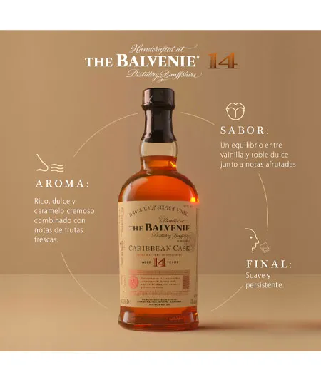 Balvenie 14 años Caribbean Cask x 750ml