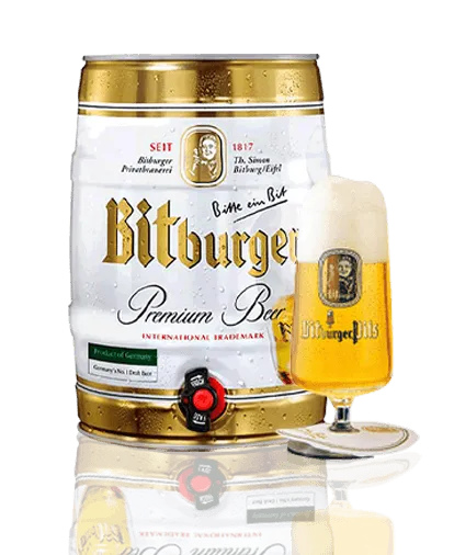 Bitburger Barril 5 Lts + Gratis Vaso