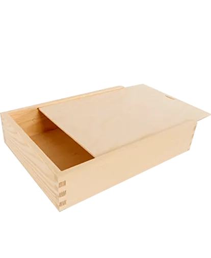 Caja de madera corrediza