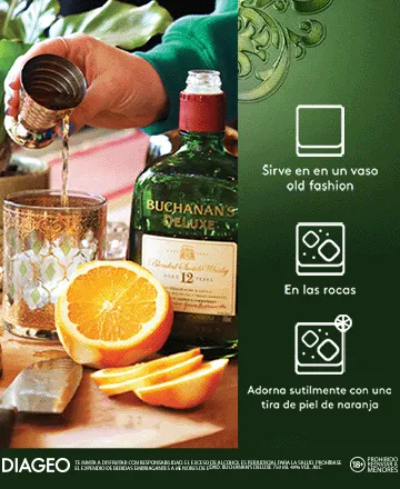 Servicio de Buchanans Deluxe 12 años x 750ml