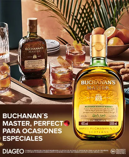 Buchanans Master  x 750ml botella con frase master perfecto