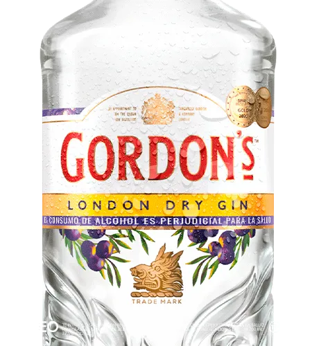 Detalle de etiqueta Gordons Dry Gin x 700ml