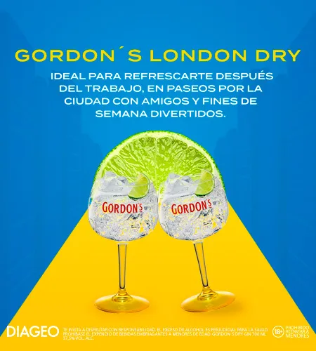 copas Gordons Dry Gin x 700ml texto descriptivo del licor