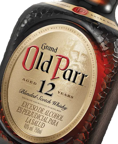 foto primer plano de etiqueta Old Parr 12 años x 750ml