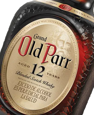 Detalle de etiqueta de Old Parr 12 años x 1000ml