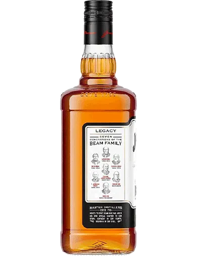 Foto de botella lateral de Whiskey Jim Beam Bourbon