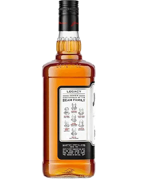 Foto de botella lateral de Whiskey Jim Beam Bourbon