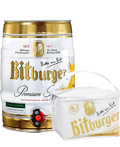 Bitburger Barril 5 Lts + GRATIS Hielera