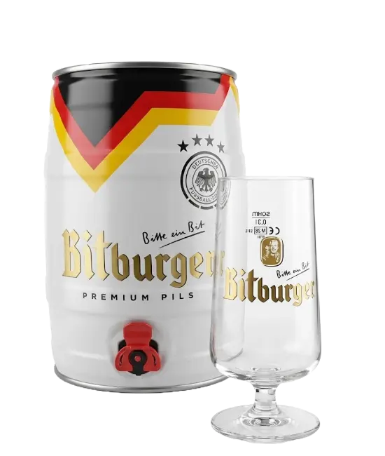 Bitburger Barril 5 Lts + Gratis Copa