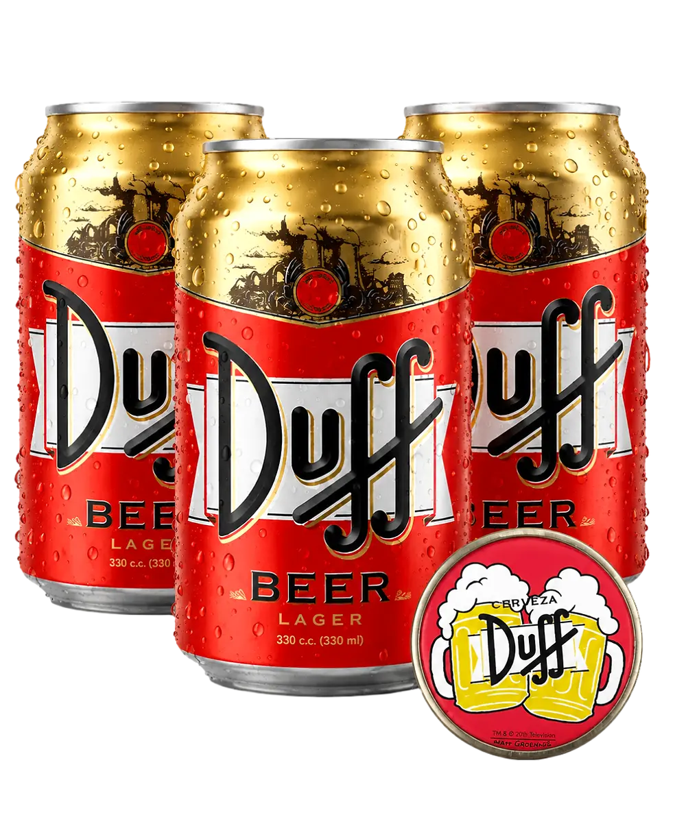 Duff Simpsons x 330 ML 3 Uni + Gratis Pin