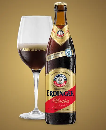 erdinger pikantus copa y botella