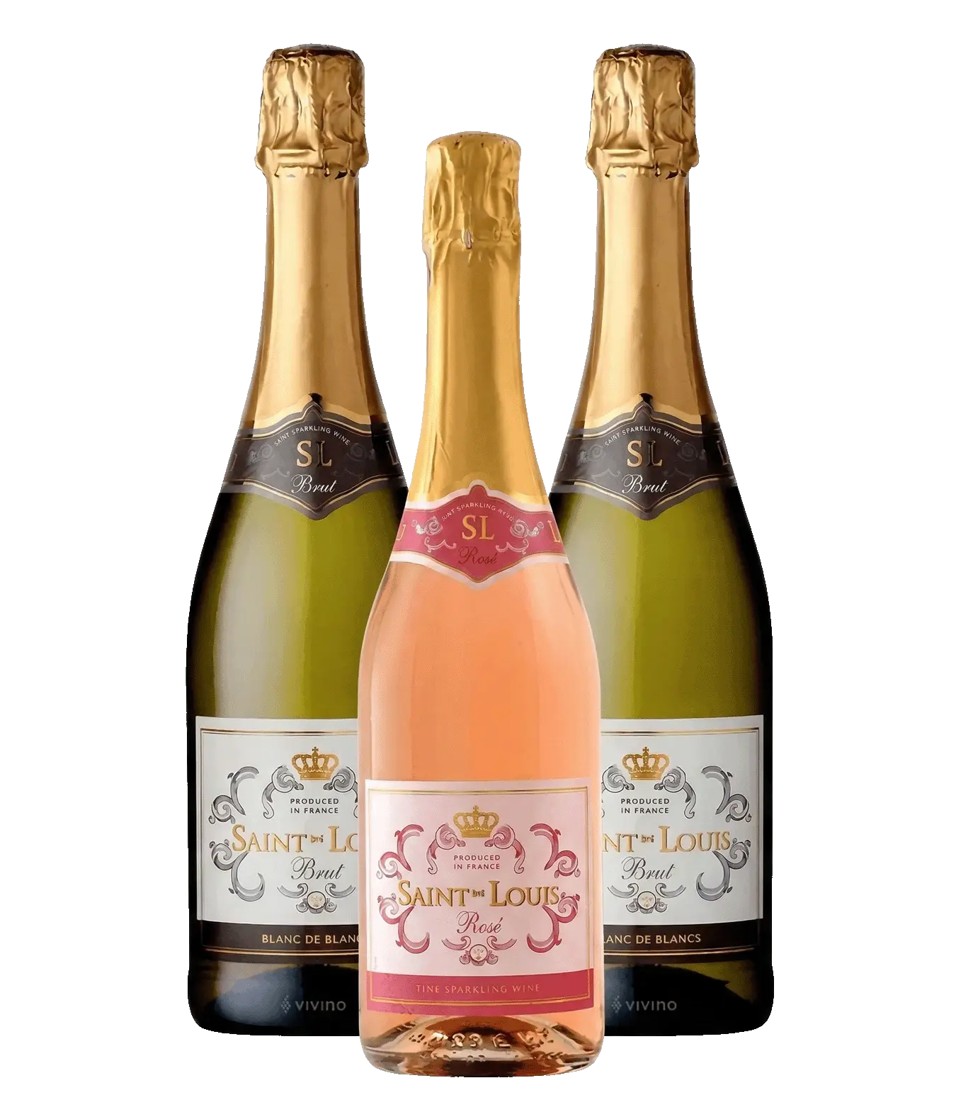 Pack 2 Saint Louis Brut Blanc de Blancs 750ml + 1 Rosé GRATIS