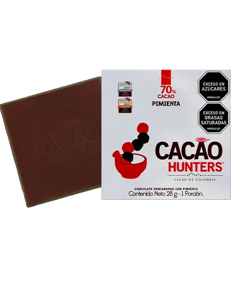 Estuche de chocolate pimienta 28g