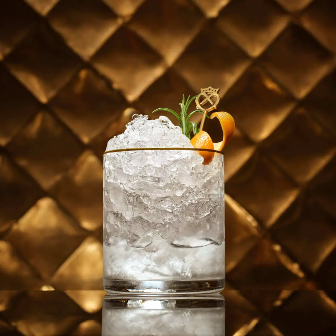 CrystalGold Fashioned Cocktail