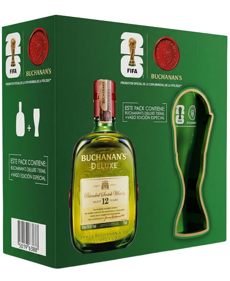 Buchanans Deluxe 12 años x 750ml + GiftPack