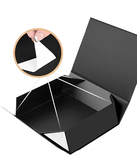 Caja Premium con esquinas de facil armado con stiker