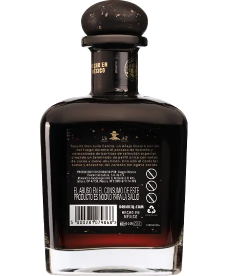 Don Julio Ceniza x 700ml etiqueta de información
