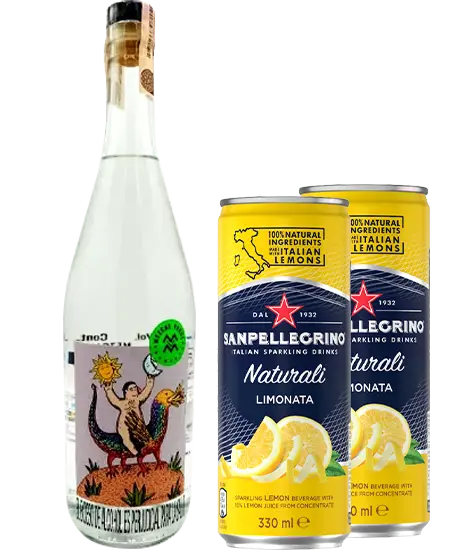 Mezcal Amores Verde Momento x 700ml + GRATIS 2 Sanpellegrino Limonata 330ml