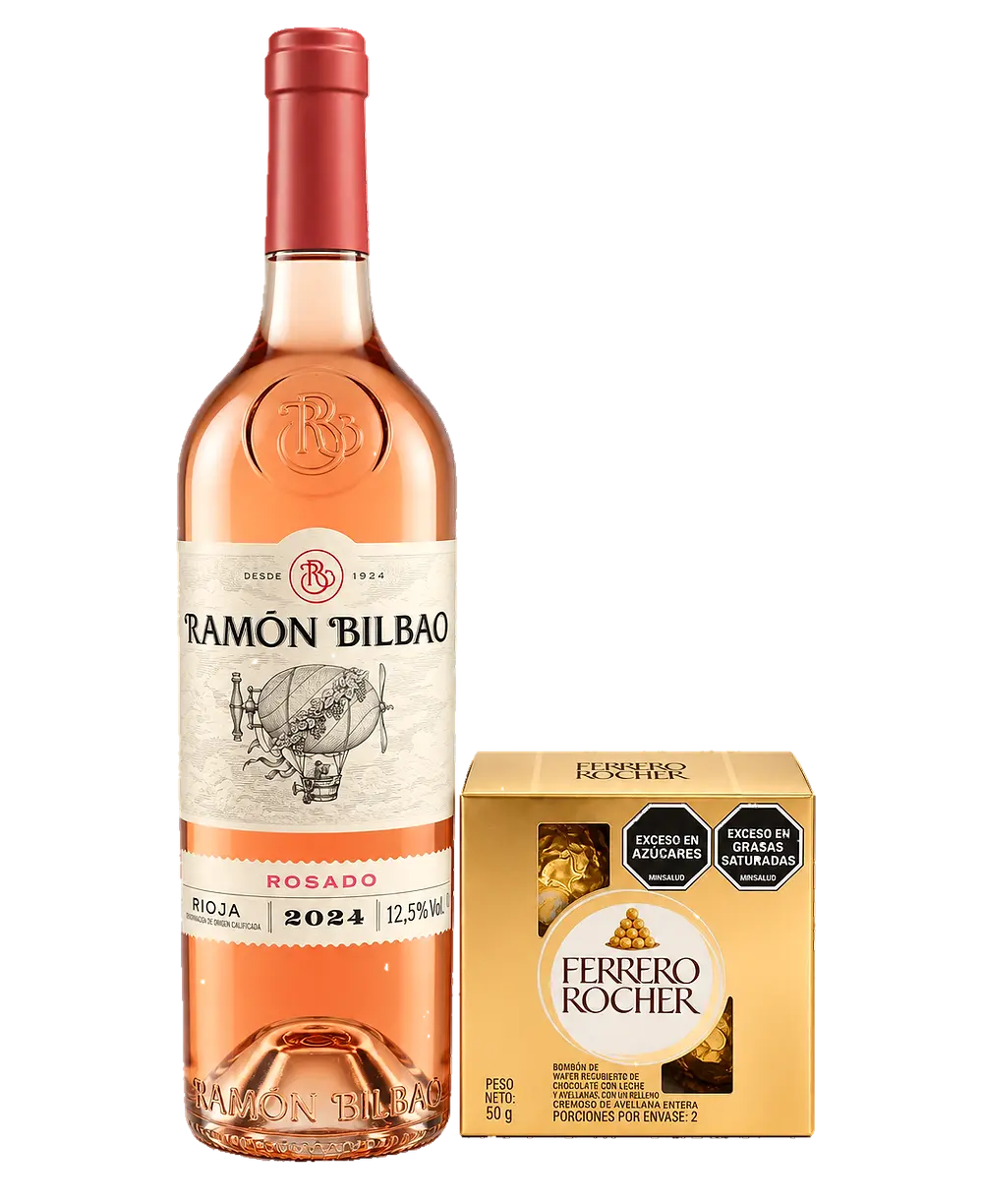 Rosado Ramón Bilbao x 750ml + Gratis Chocolate Ferrero Rocher T4