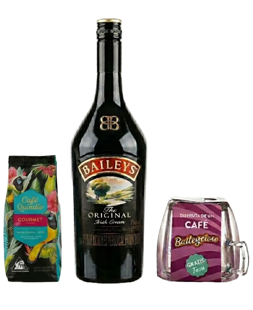 Baileys x 1000ml + Gratis Café Gourmet 80gr y Taza