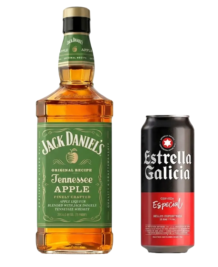 Jack Daniels Apple x 700ml + Gratis Estrella de Galicia 330ml