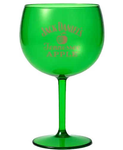 copa verde tipo balón de Jack Daniels Apple x 700ml