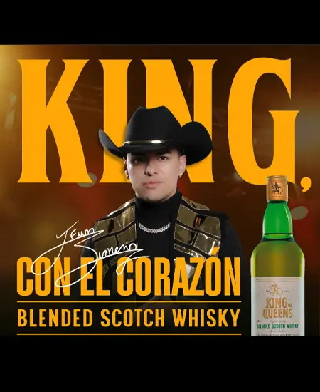 Botella King of Queens Yeison Jimenez con el corazon foto