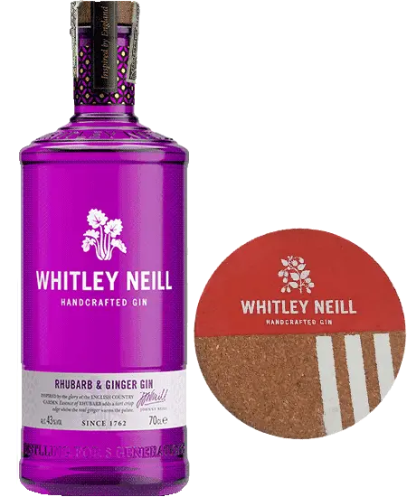 Whitley Neill Rhubard&Ginger Gin 700ml portavasos